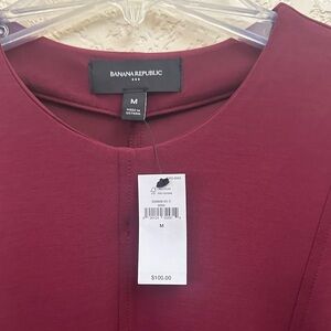 Banana Republic Deep Wine Crewneck Dress